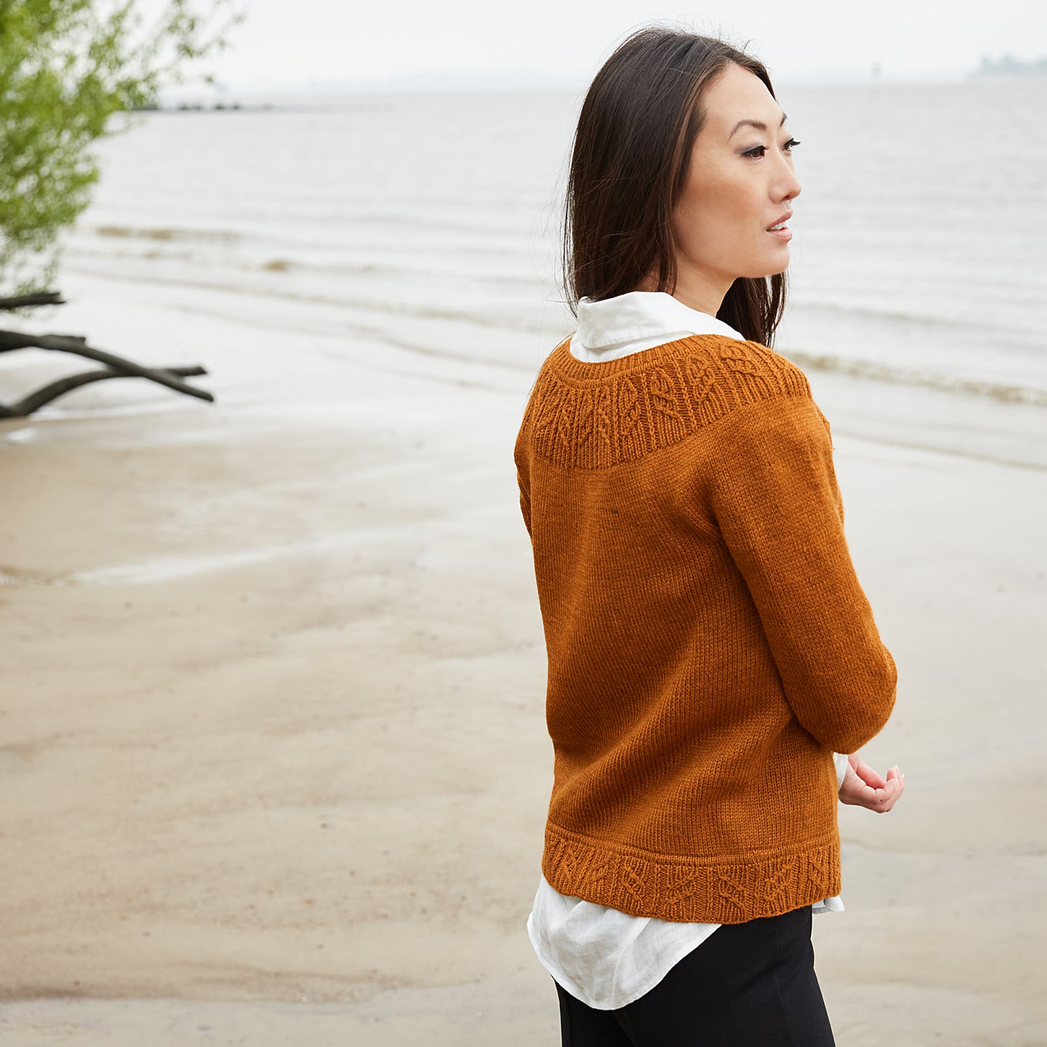 Rosy Green Wool Tuntu schema maglione download trecce