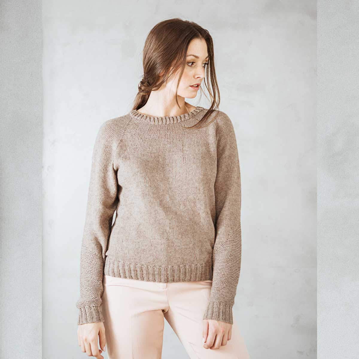 Pascuali Pullover Leonita schema maglia top-down cotone alpaca