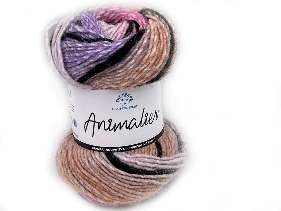 Tre Sfere Animalier lana acrilica Mix 1 Col 149 100 g