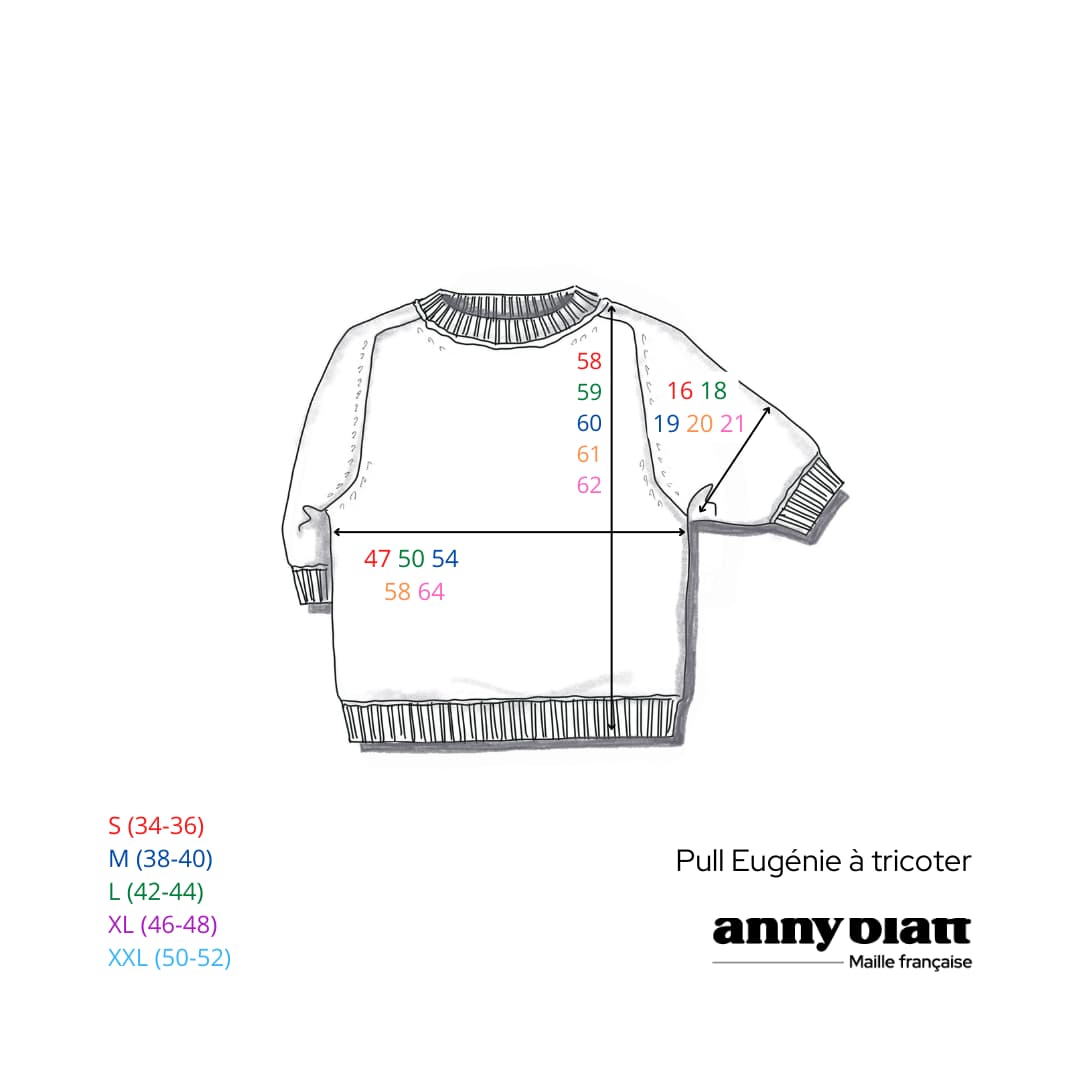 Anny Blatt Eugenie top kit maglia mohair taglia M naturale