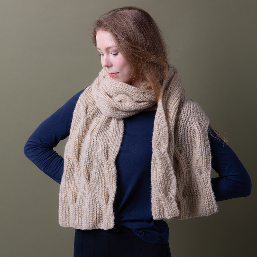 Pascuali Braided Waves schema sciarpa mezza brioche