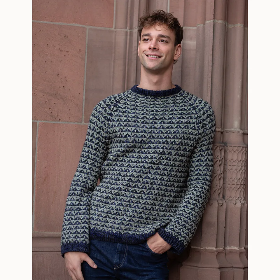 Pascuali Trigon schema maglia maglione uomo bicolore