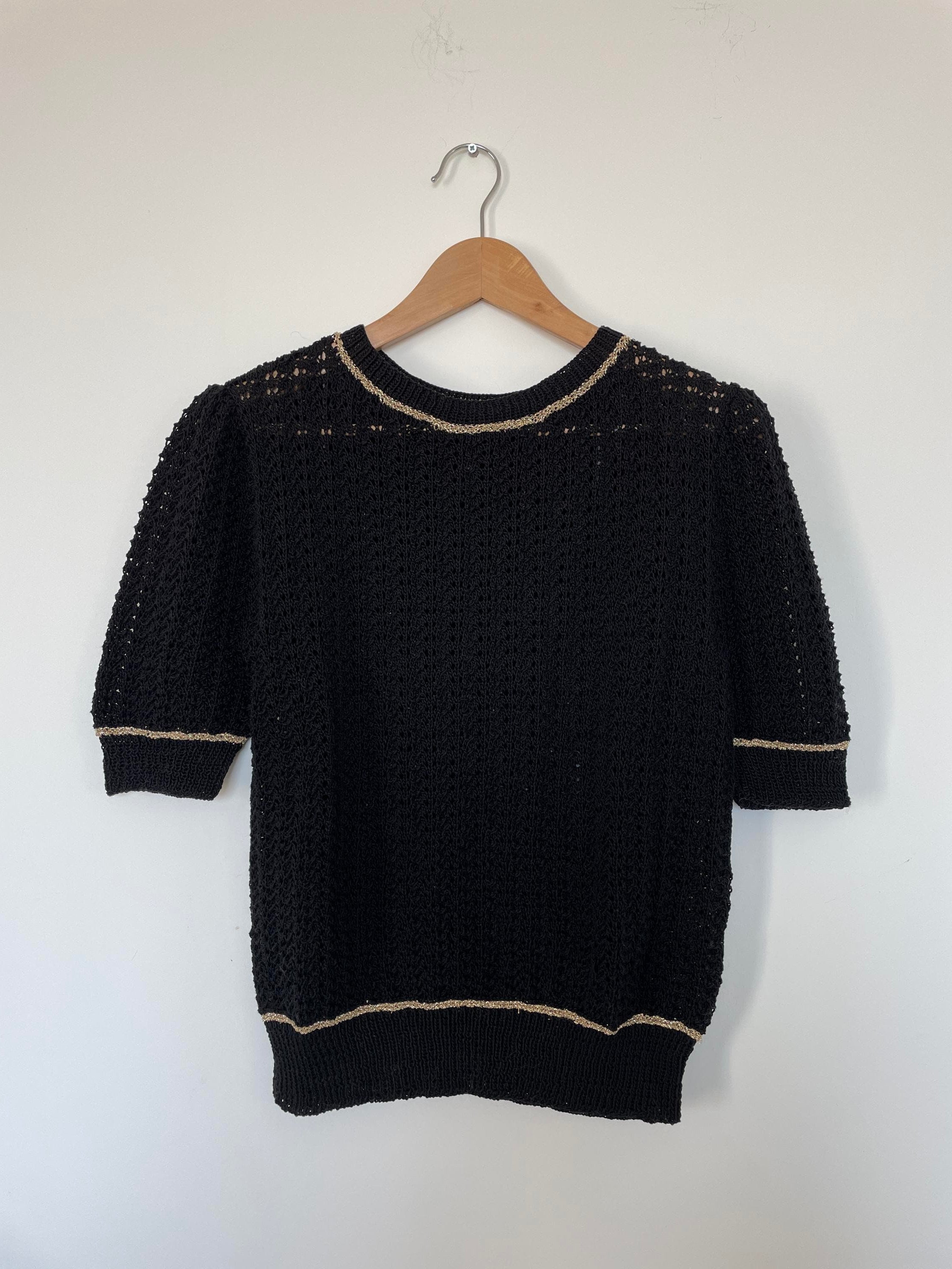 Annyblatt Amélia kit maglia cotone nero oro M maniche corte