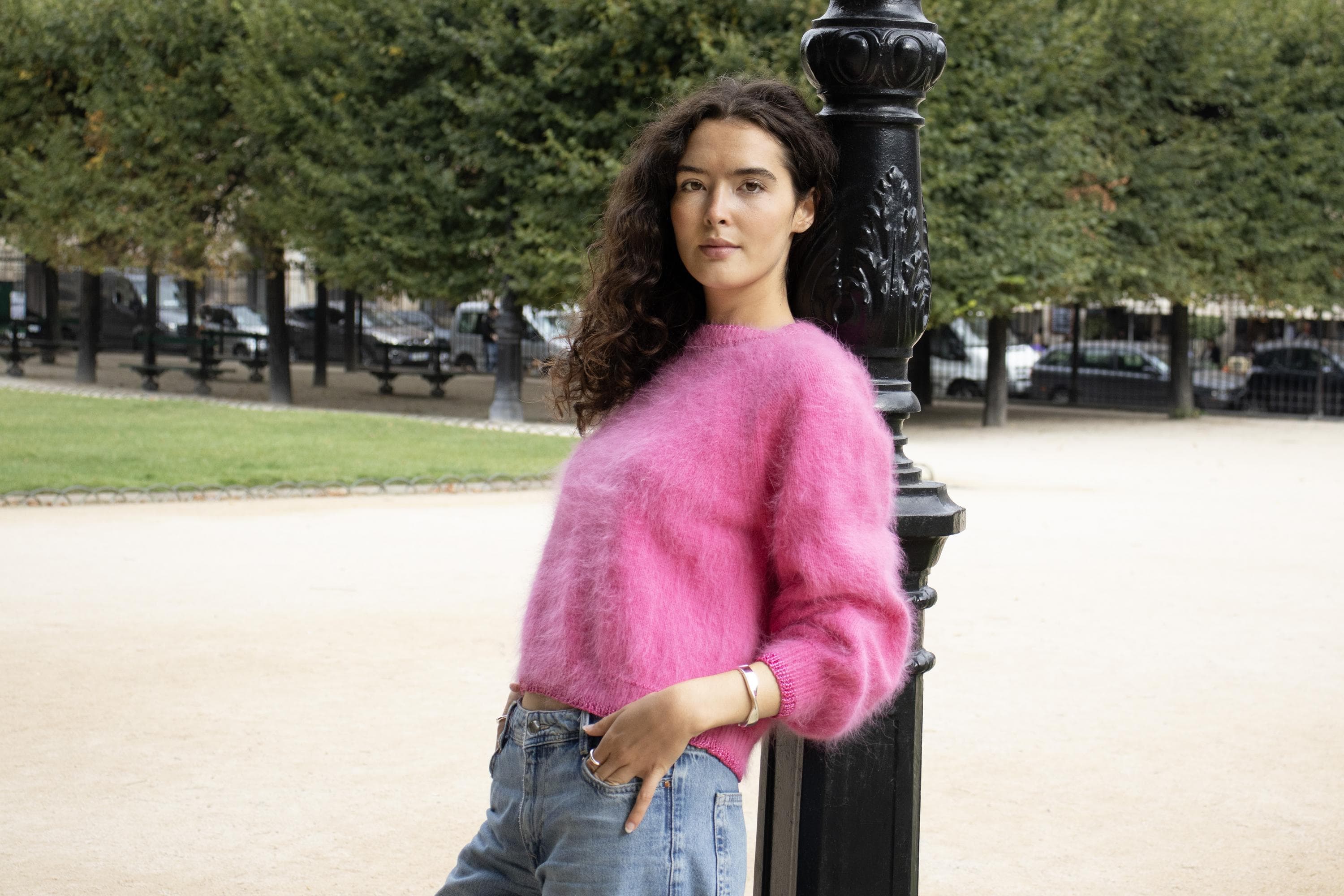 Anny Blatt Nelly maglione raglan kit maglia angora