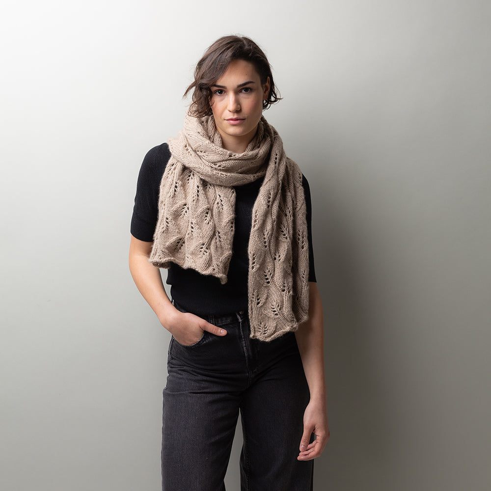 Pascuali Whirling Leaves schema scialle foglie cashmere