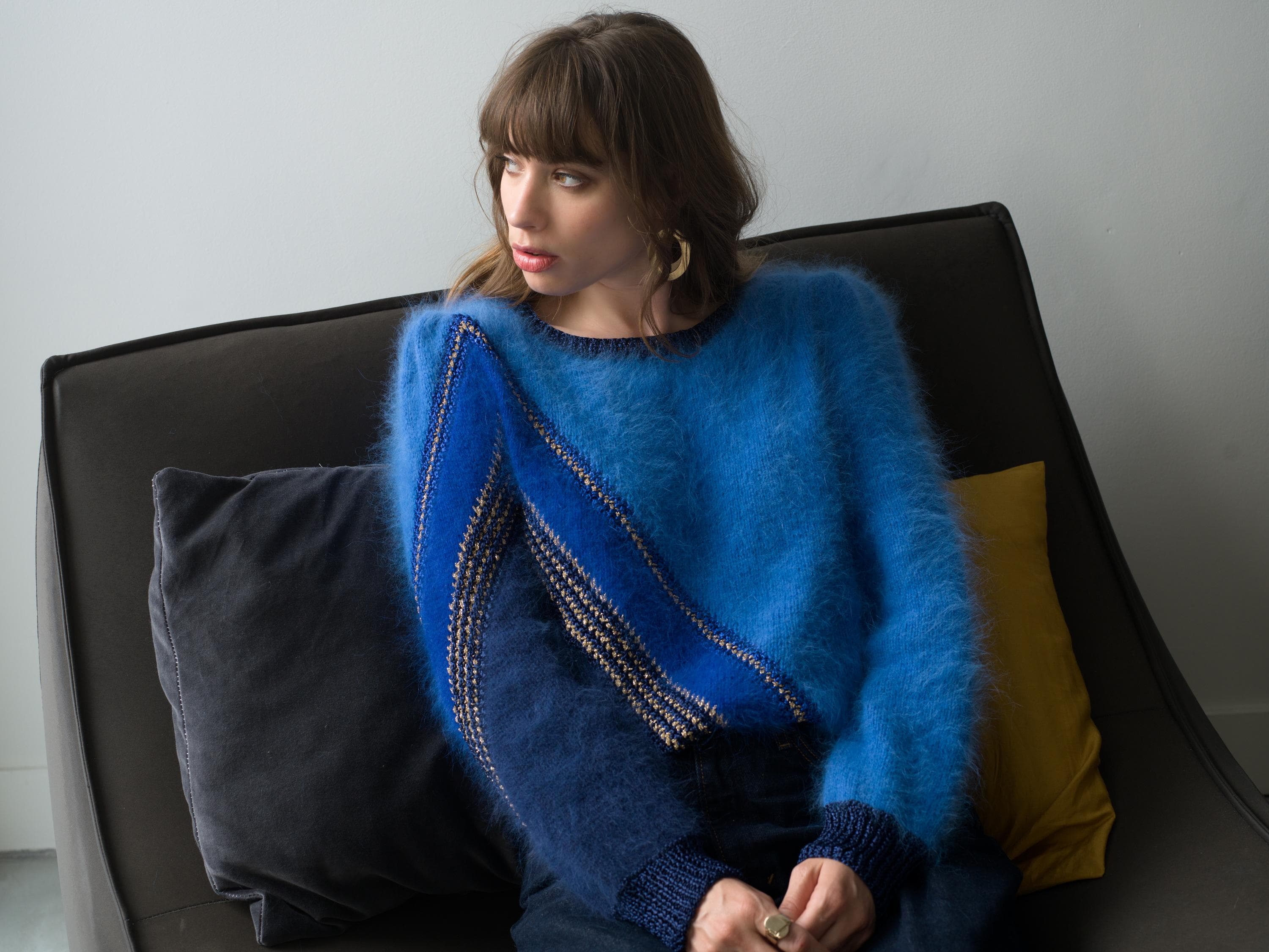 Anny Blatt Cybelle maglione ai ferri kit maglia angora