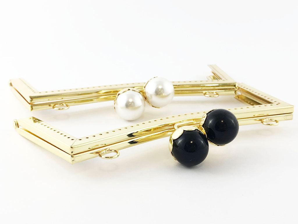 Il Filo di Arianna Clic Clac 21x9,5 chiusura borsa oro perla nera