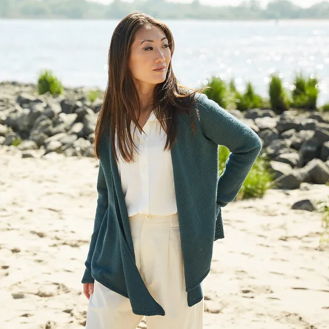 Rosy Green Wool Kanshoku schema cardigan download aperto