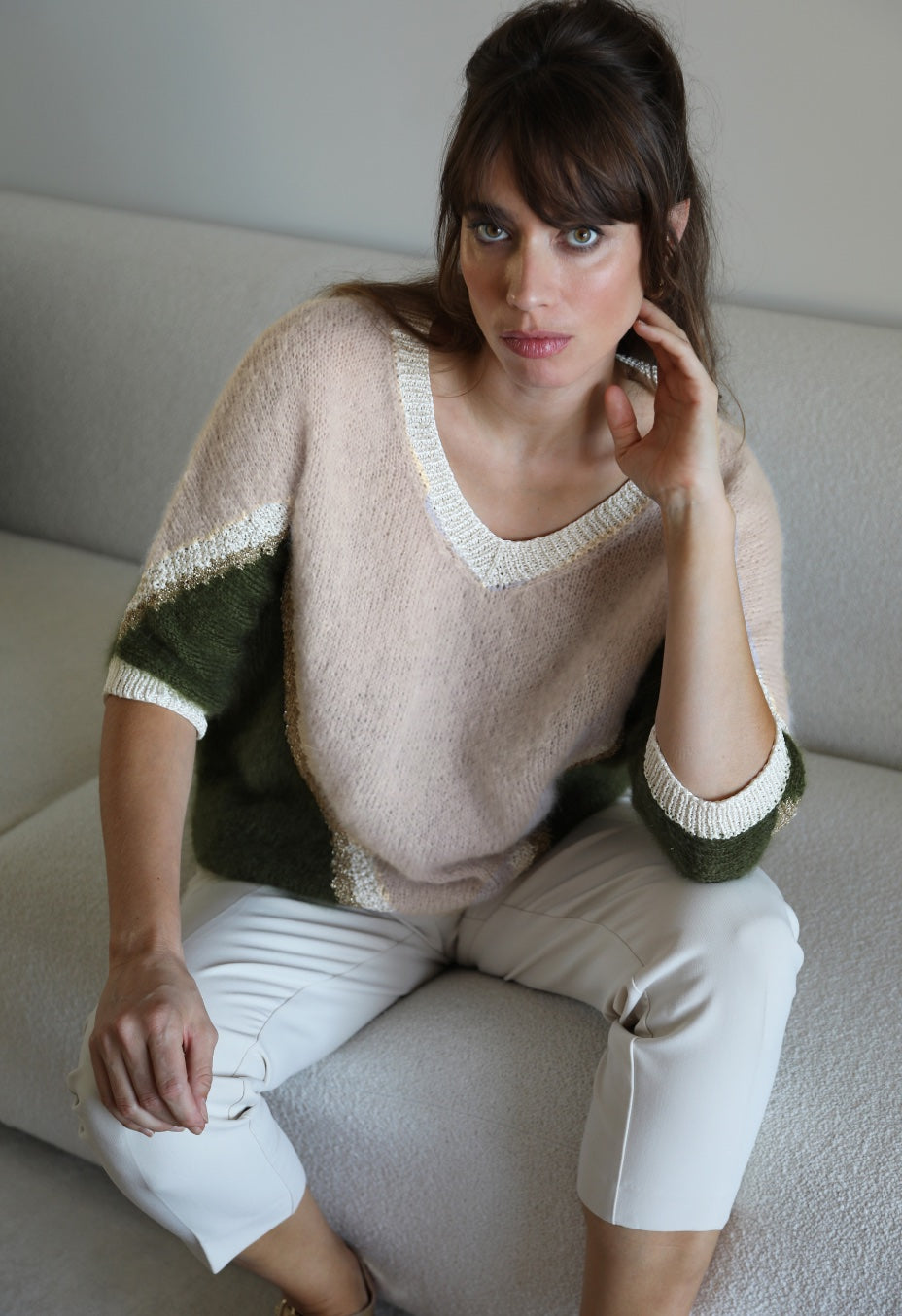Anny Blatt Estelle kit maglia pull donna in mohair