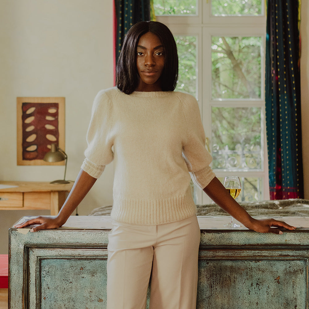 Pascuali Shaya Blouse schema maglia blusa PDF cashmere