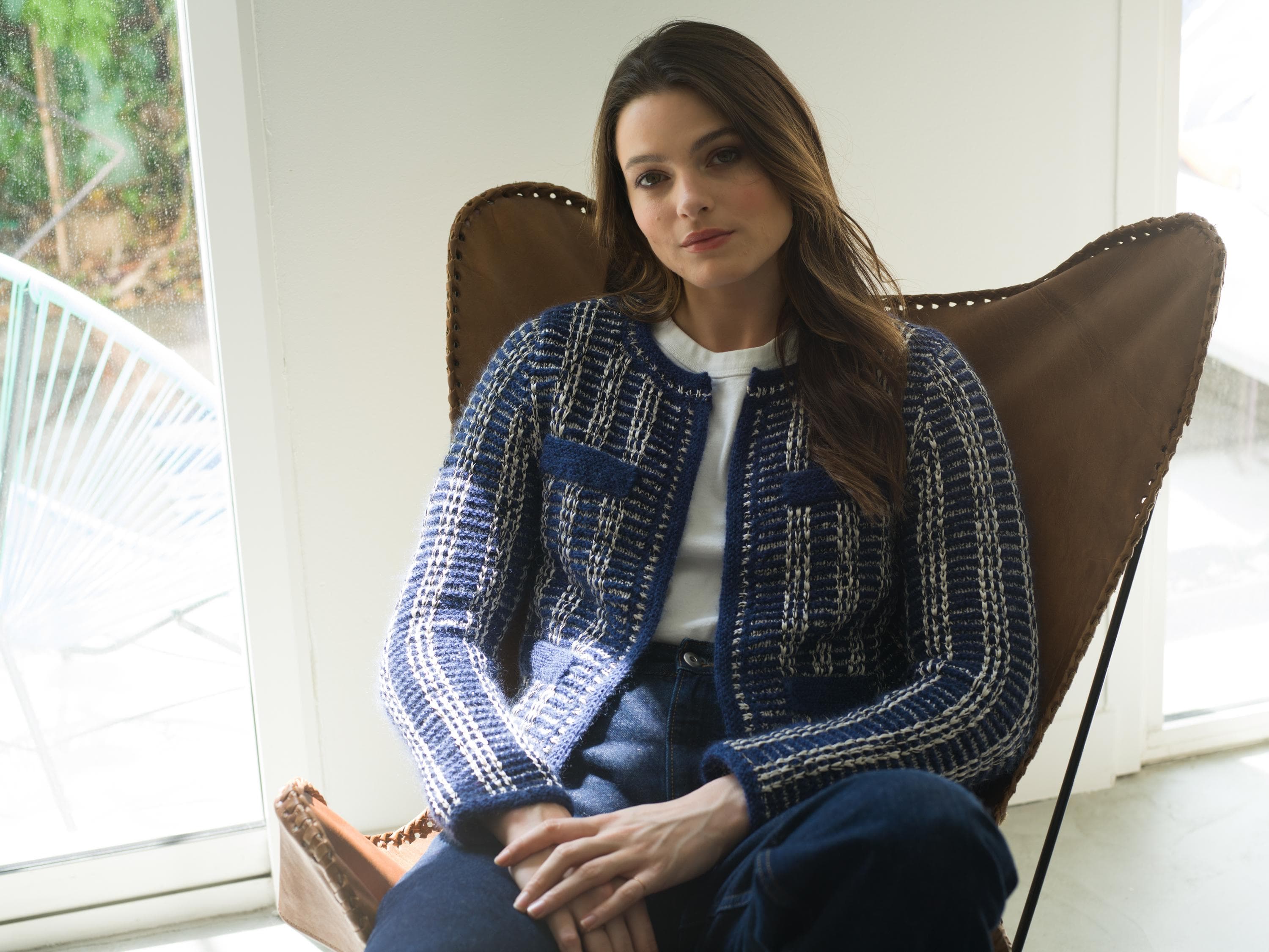 Anny Blatt Camille kit giacca tweed marine