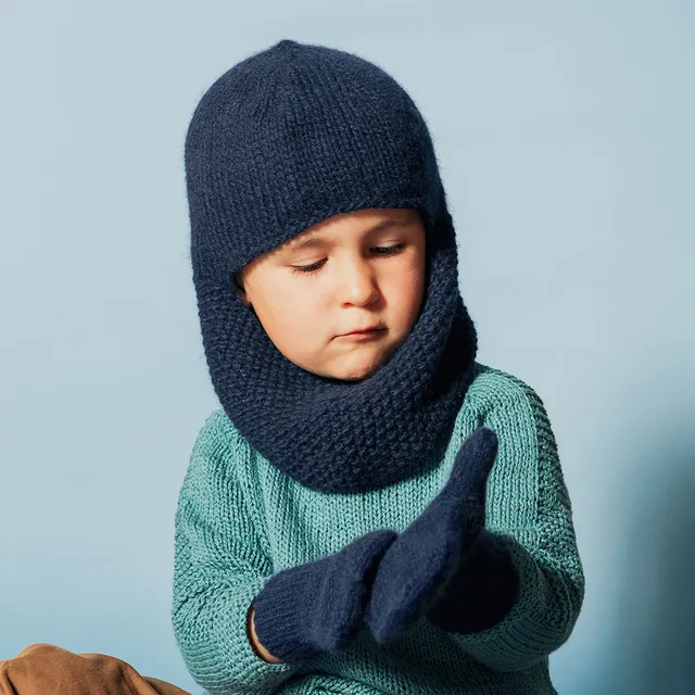 Pascuali Yma schema maglia cappello bimbo collo