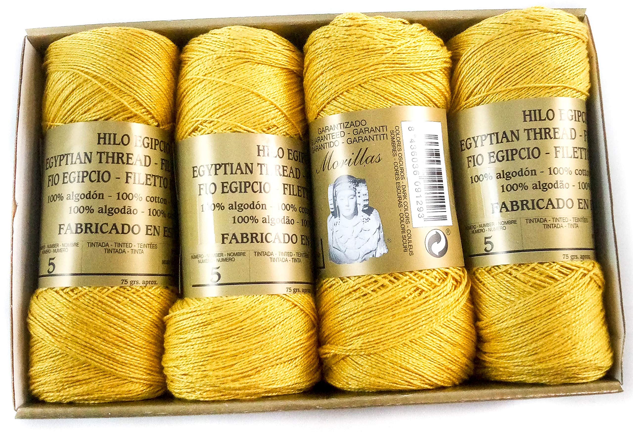 Morillas Zepelines Ne 5/2 cotone perlato 8 pezzi senape 34