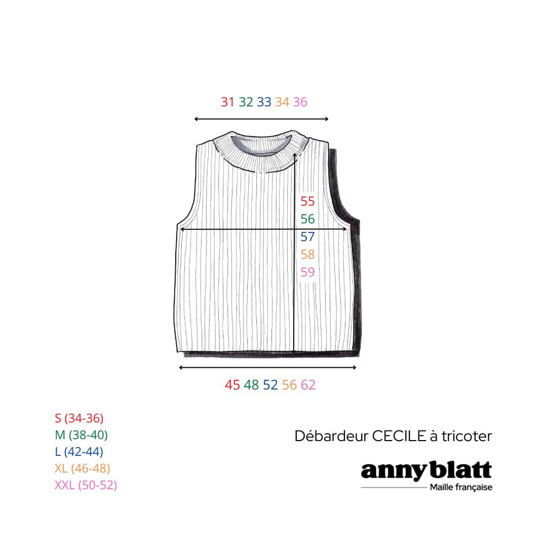 Anny Blatt Cecile kit maglia top in cotone Riviera