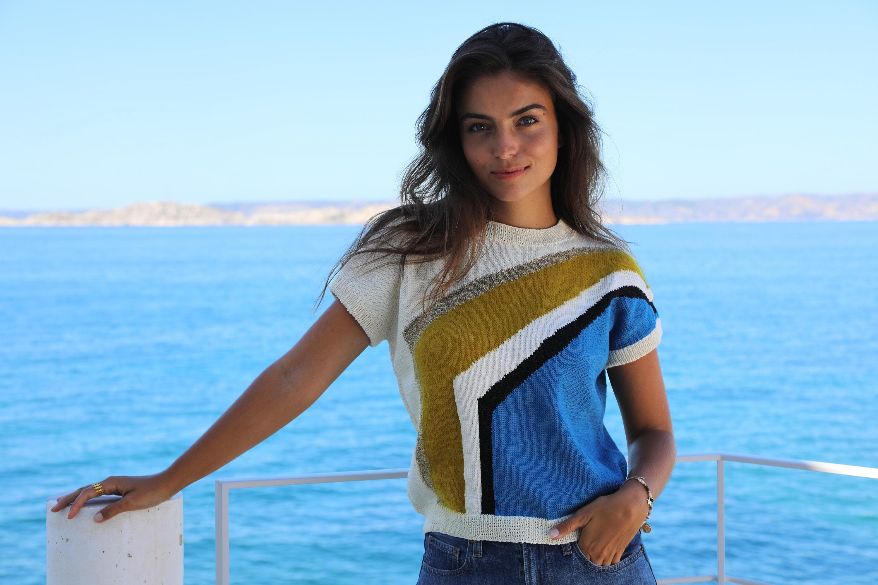 Anny Blatt Ludivine top ai ferri kit maglia estivo