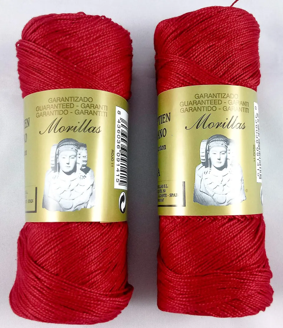 Morillas Zepelines Ne 5/2 cotone perlato rosso 11 2x75 g