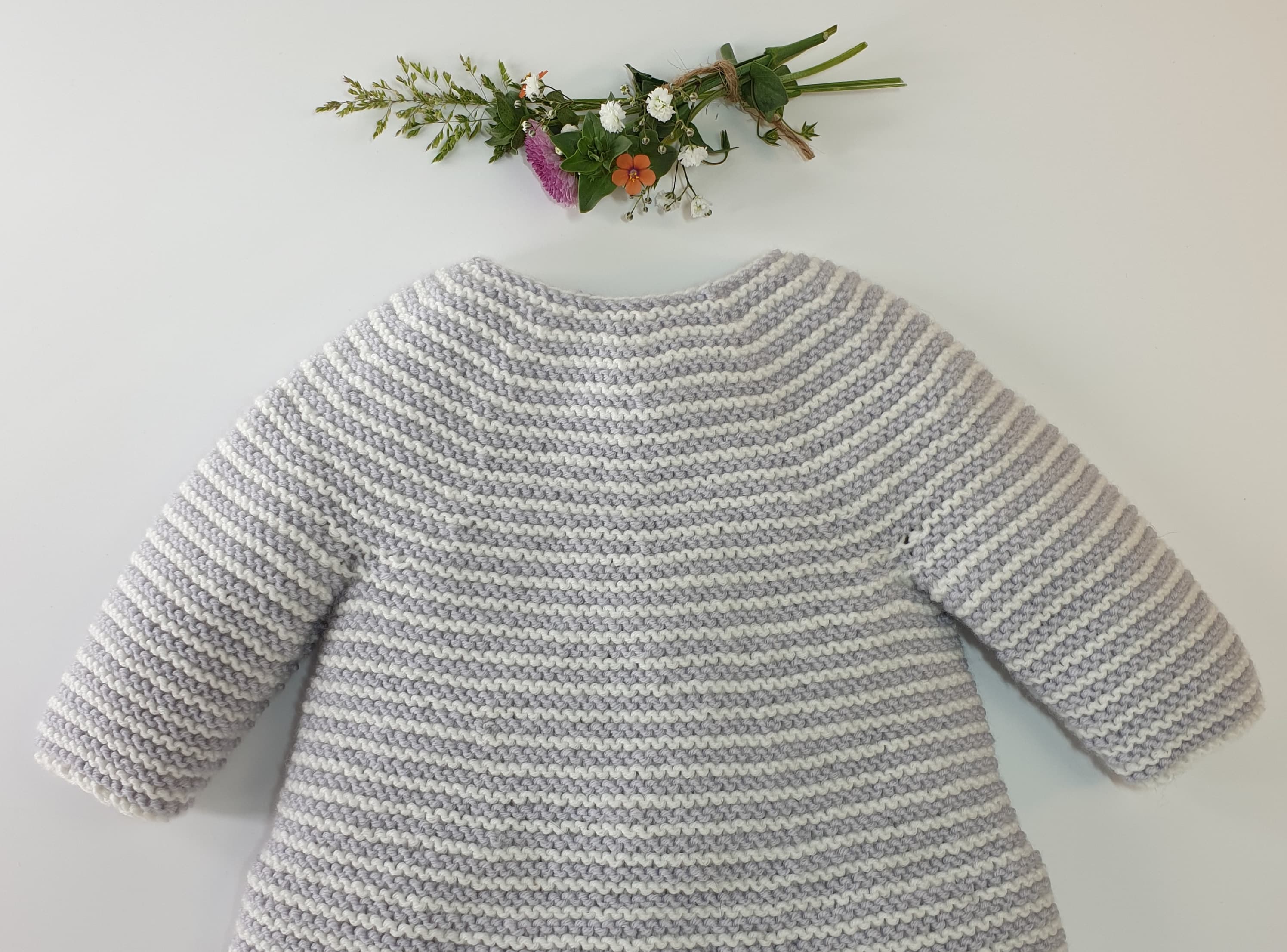 Annyblatt Orchidée golfino bebè kit maglia taglia 1 merino
