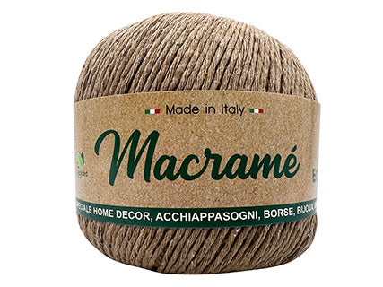 Il Filo di Arianna Macramè Barbante cordoncino naturale 2mm 150g