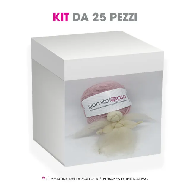 Gomitolorosa 25 angioletti lana segnaposto per albero
