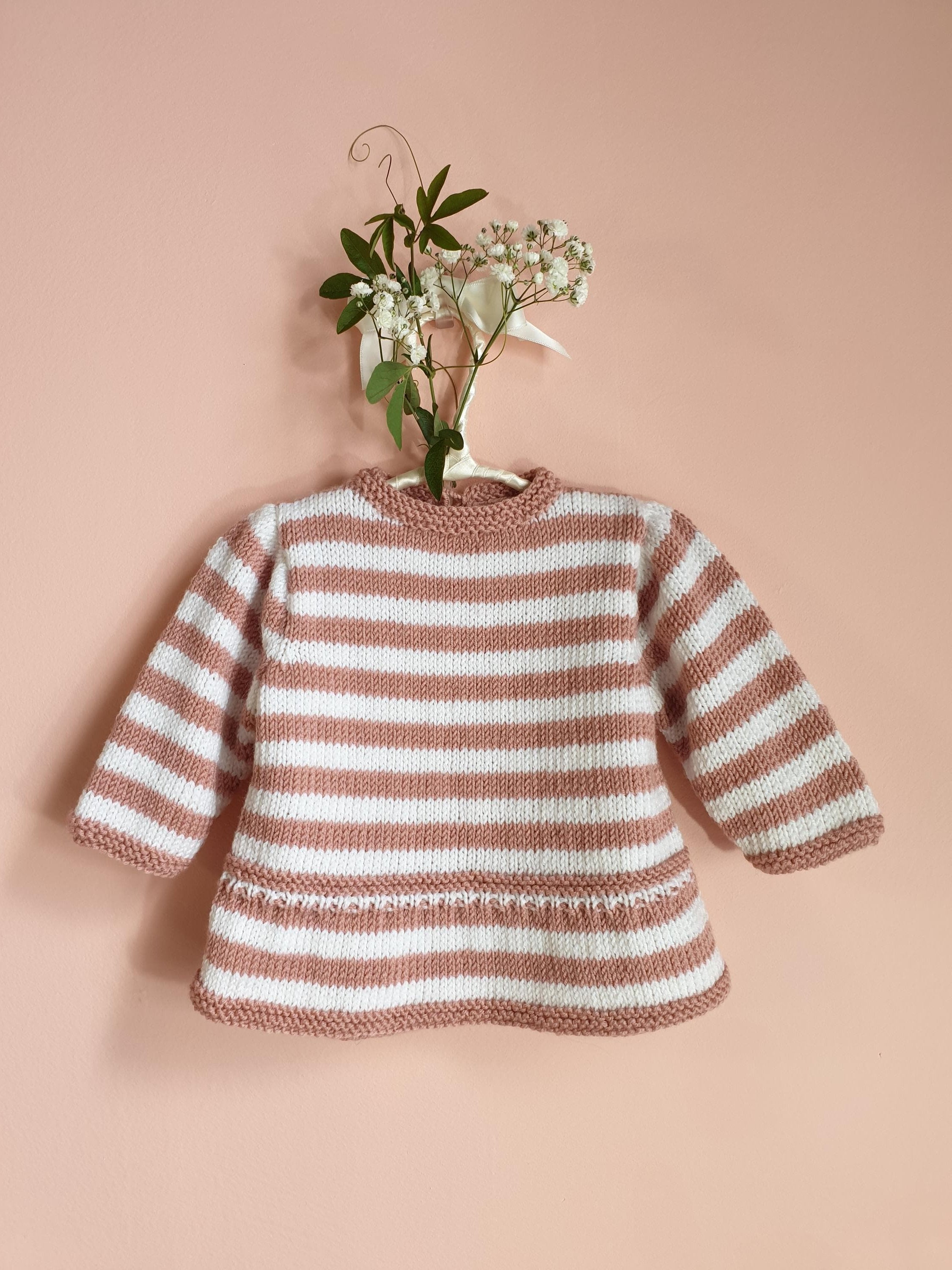 Anny Blatt Mimosa kit maglia tunica neonato righe