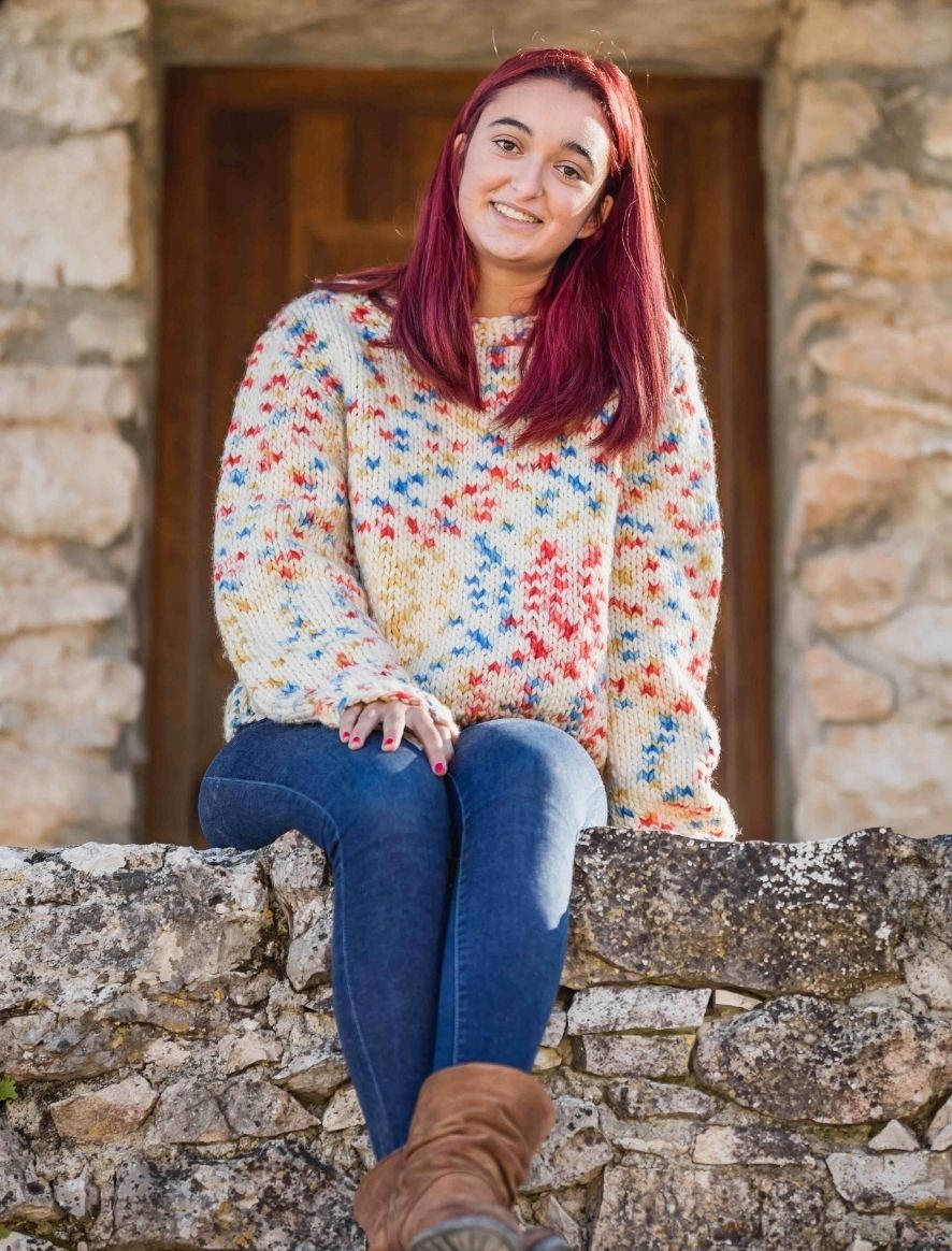 Rosarios4 278 Camisola Print schema maglione donna