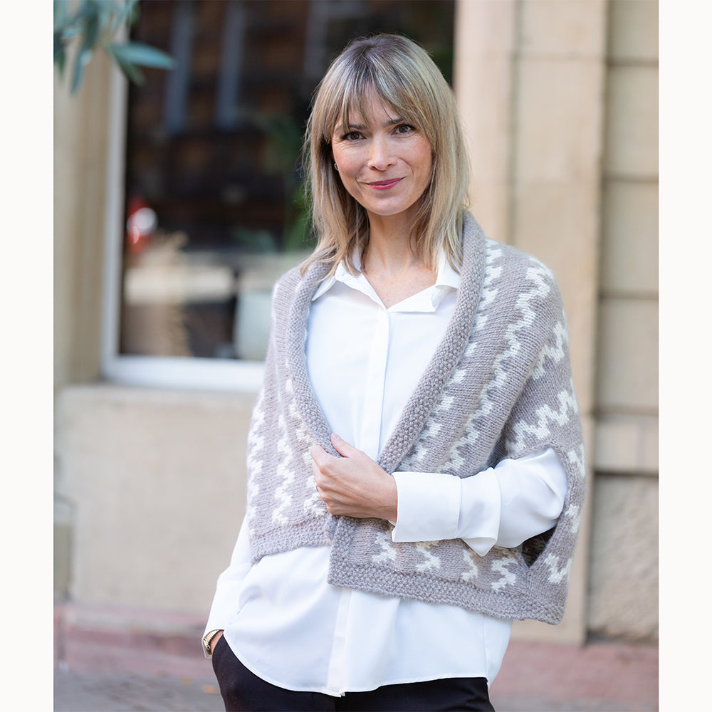 Pascuali Zigzag Cape schema maglia bolero PDF