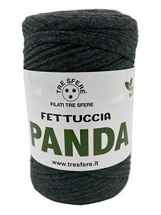 Il Filo di Arianna Panda Fettuccia Cotone Nero 01 250g