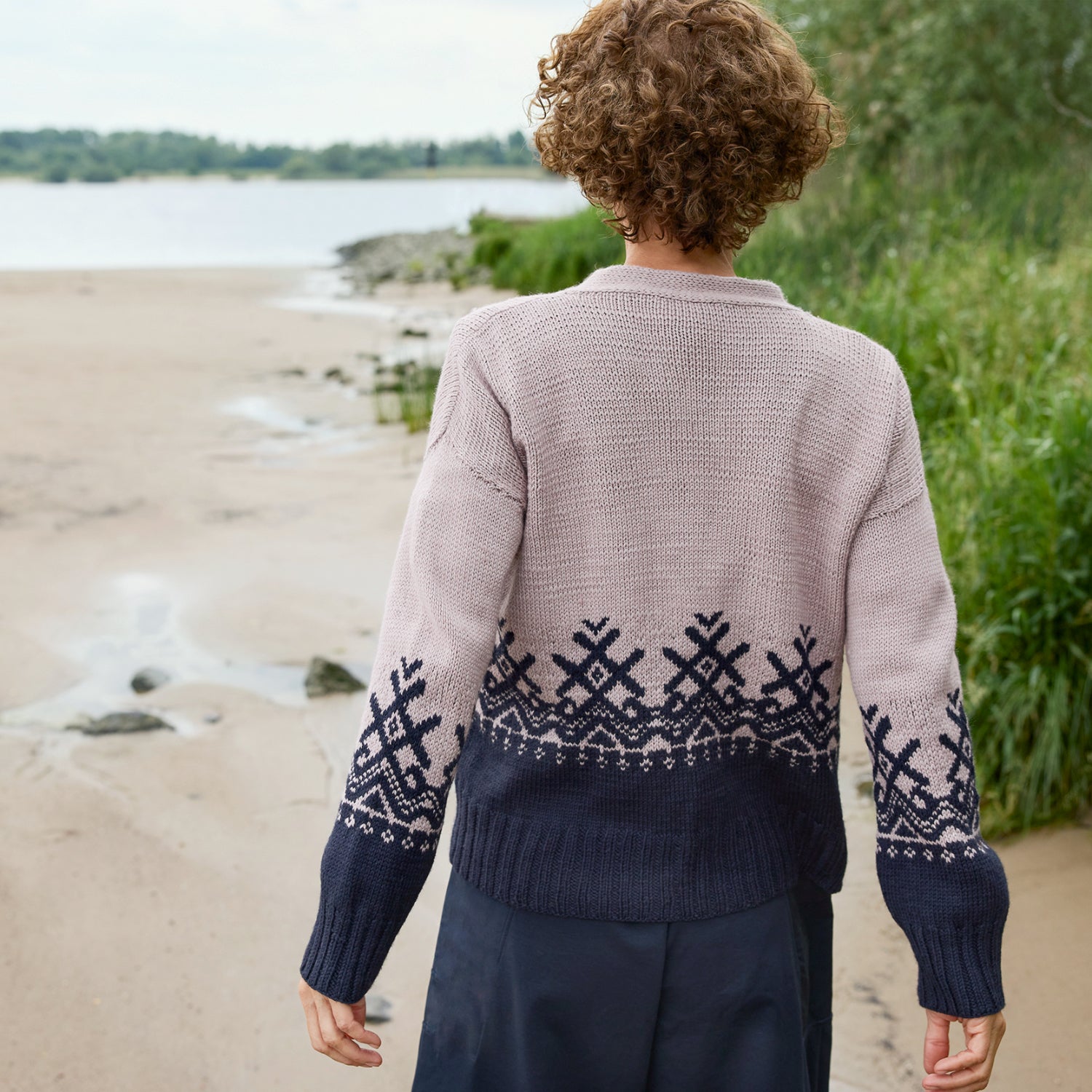 Rosy Green Wool Harbour Lights schema cardigan