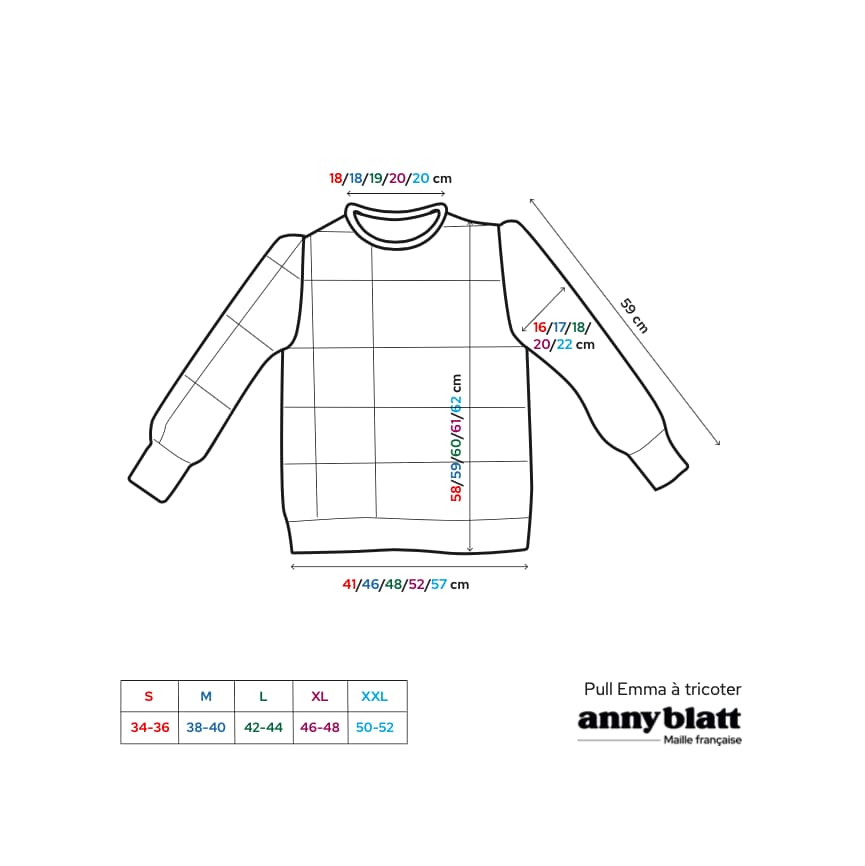 Anny Blatt Emma maglione kit maglia geometrico