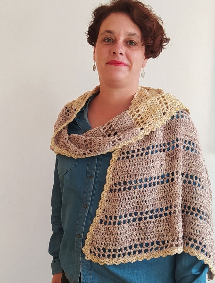 Rosarios4 262 Damasco scialle modello donna