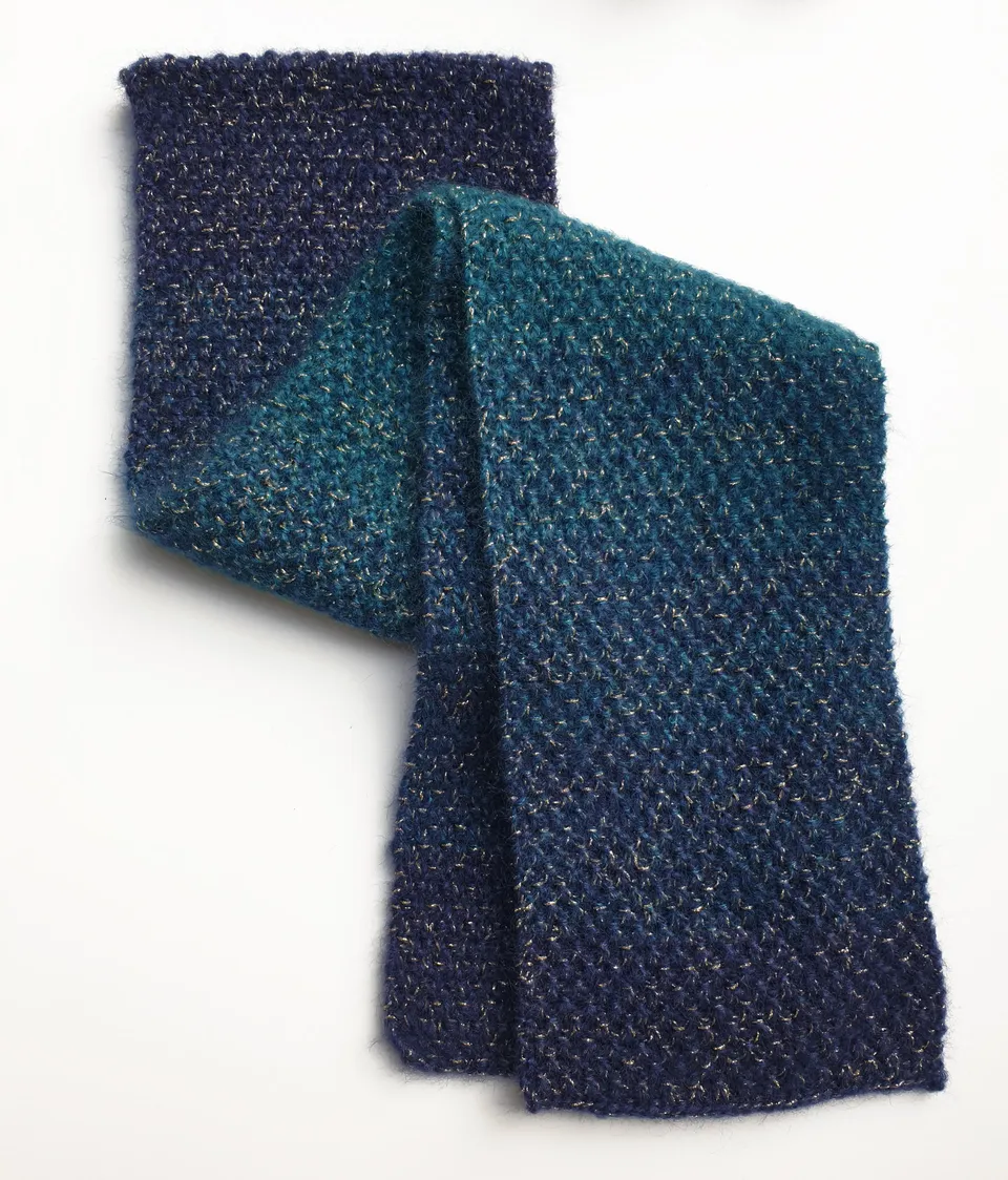 Anny Blatt Méribel kit sciarpa mohair oceano taglia unica