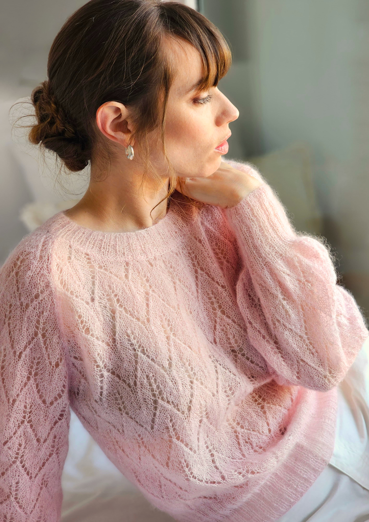 Annyblatt July pullover kit maglia mohair S confetto leggero