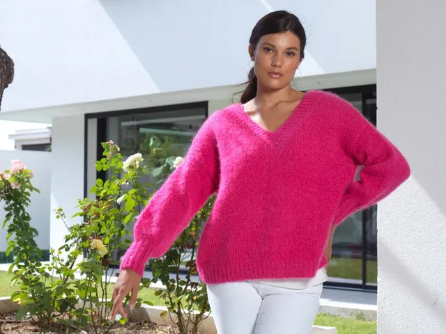 Anny Blatt Kelly Venus kit maglia scollo a V sorbet