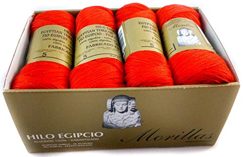 Morillas Zepelines Ne 5/2 filo di cotone rosso 11 8 pezzi mercerizzato