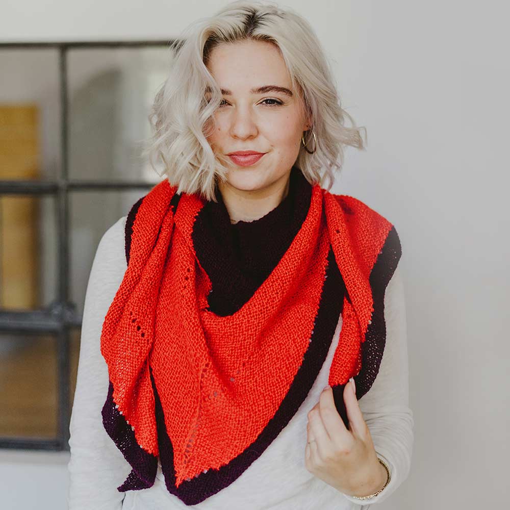 Pascuali Tiava Shawl schema scialle alpaca due colori