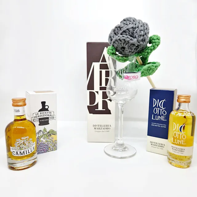 Gomitolorosa Set Degustazione grappa Marzadro