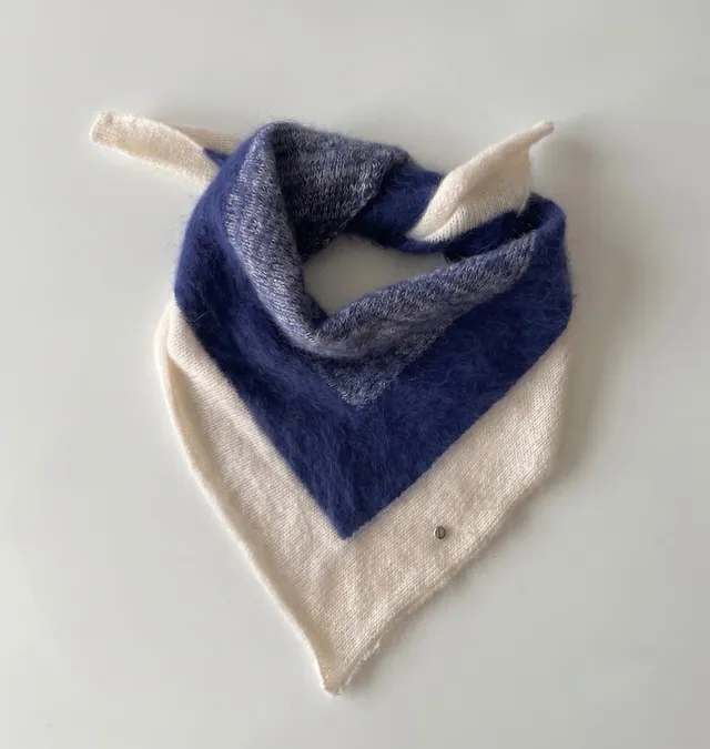 Anny Blatt bandana lana Marine taglia unica