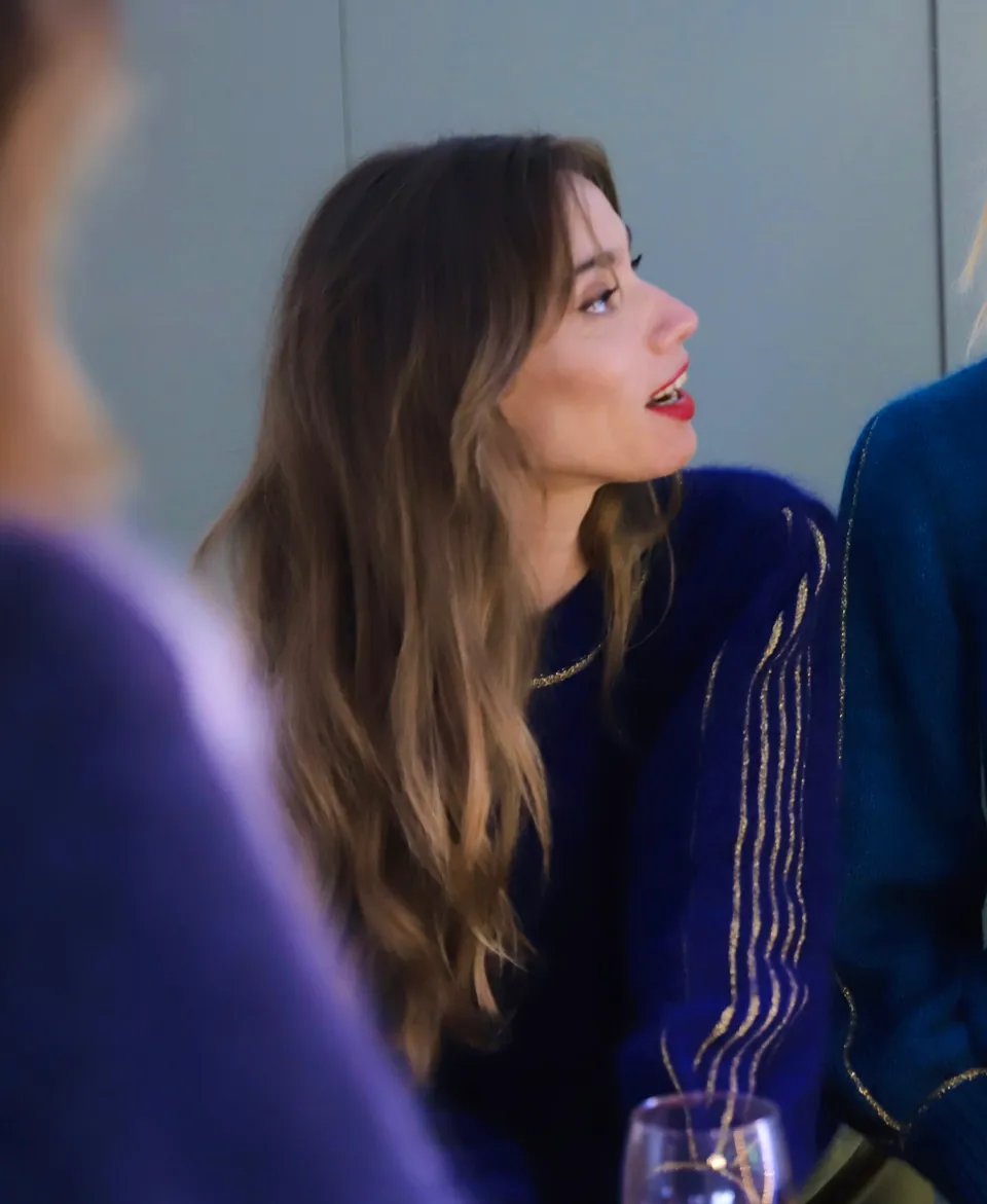 Anny Blatt Alix Maglione Angora Blu Marine Oro