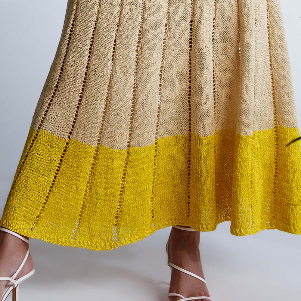 Pascuali Priya Skirt schema maglia gonna estiva traforata