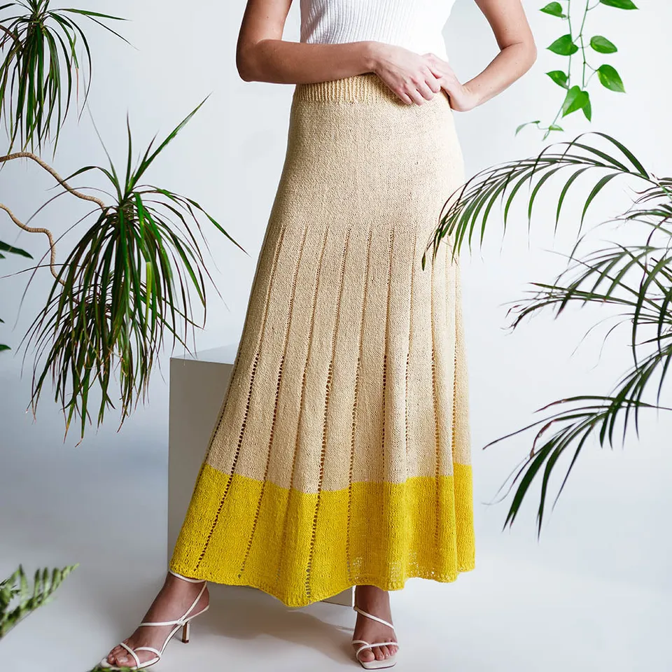 Pascuali Priya Skirt schema maglia gonna estiva traforata