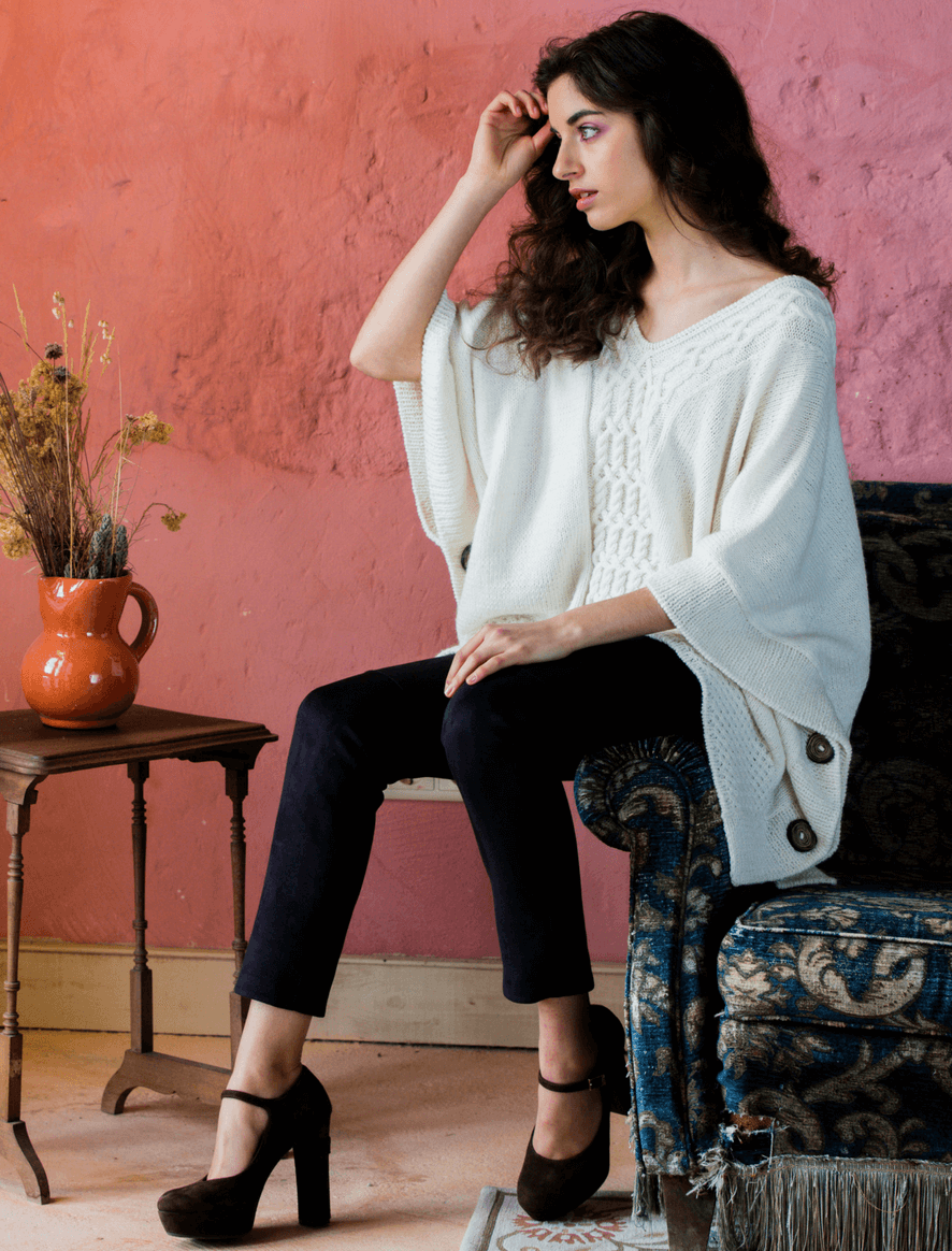 Rosarios4 182 Marialva schema poncho donna