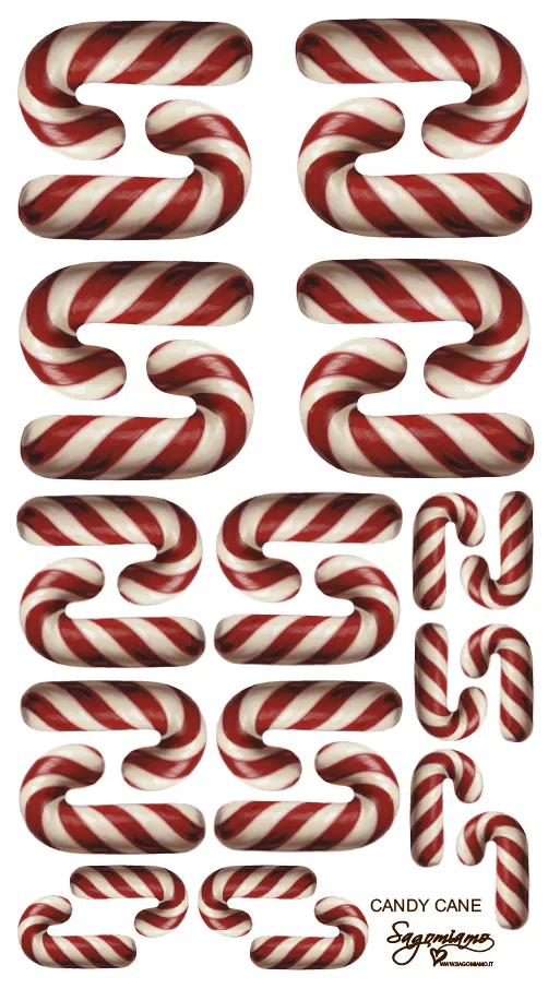 Il Filo di Arianna Pannello Candy Cane PAN 07 patch 25x45 cm