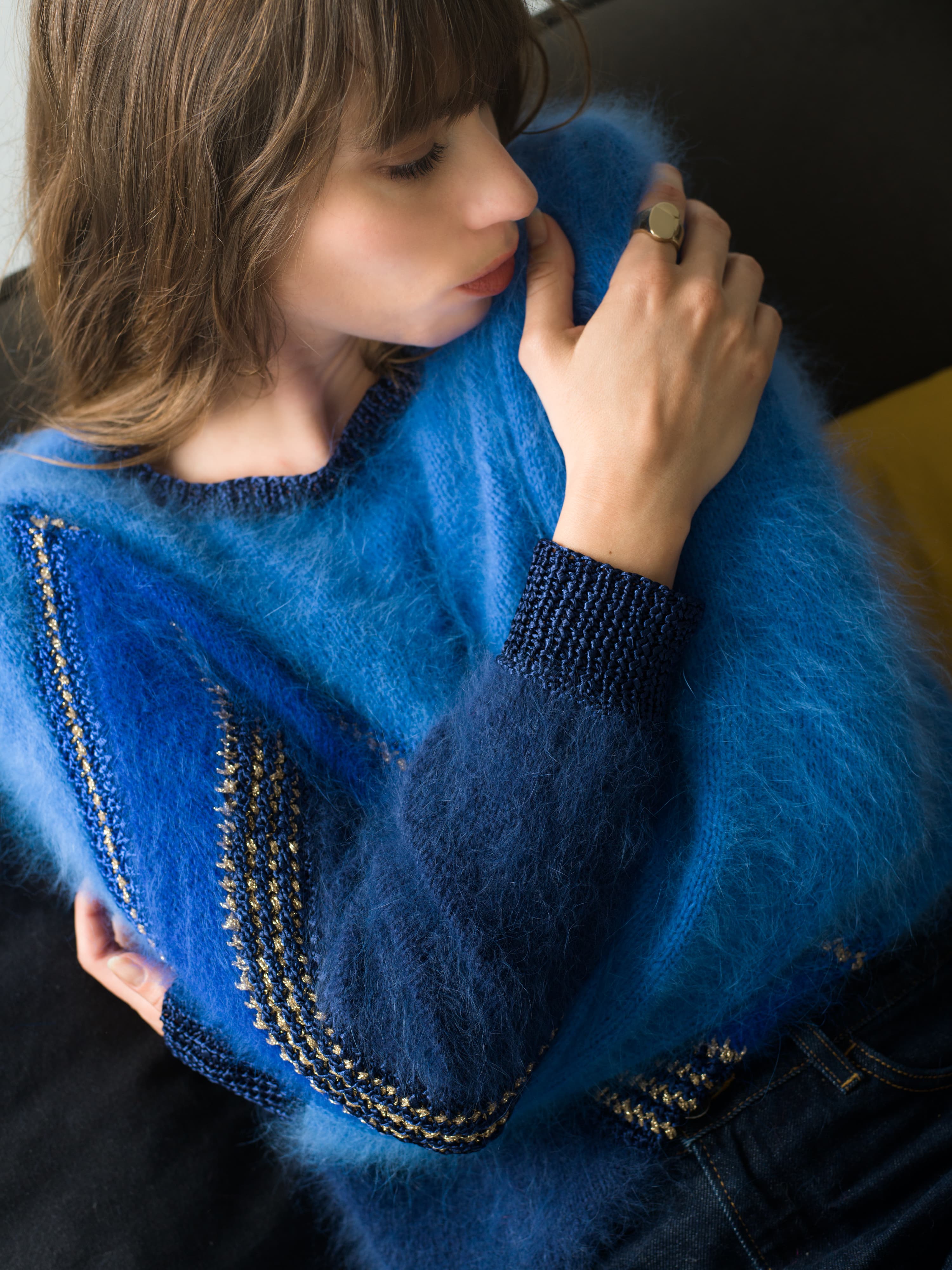 Anny Blatt Cybelle maglione ai ferri kit maglia angora