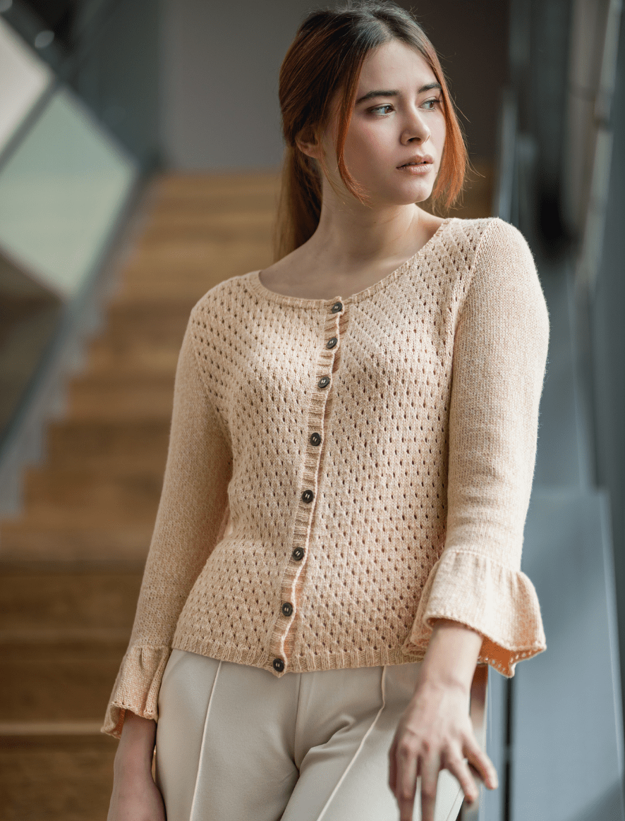 Rosarios4 421 Casaco Julieta modello cardigan donna