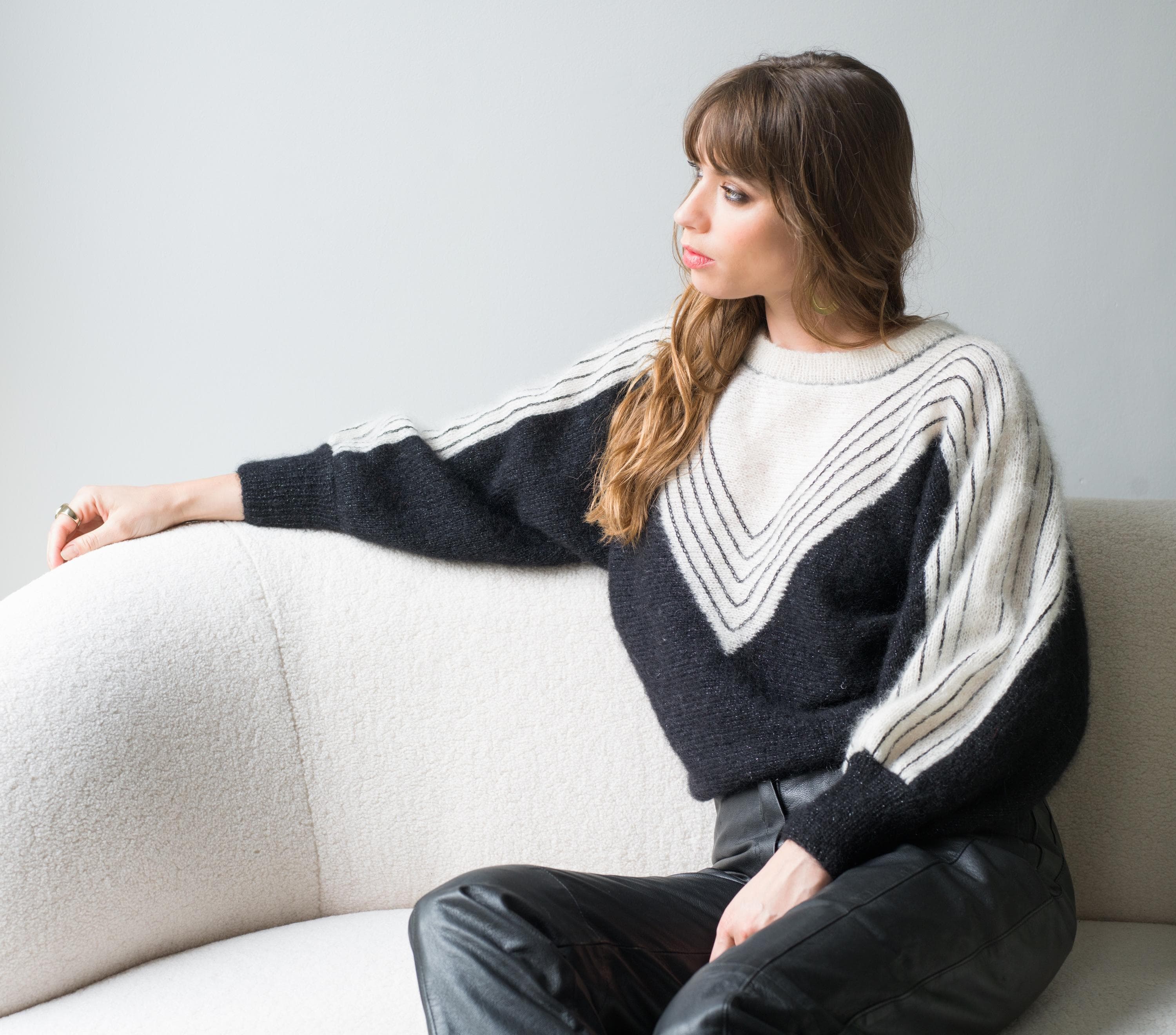 Annyblatt Cyclone kit maglia pull intarsia mohair