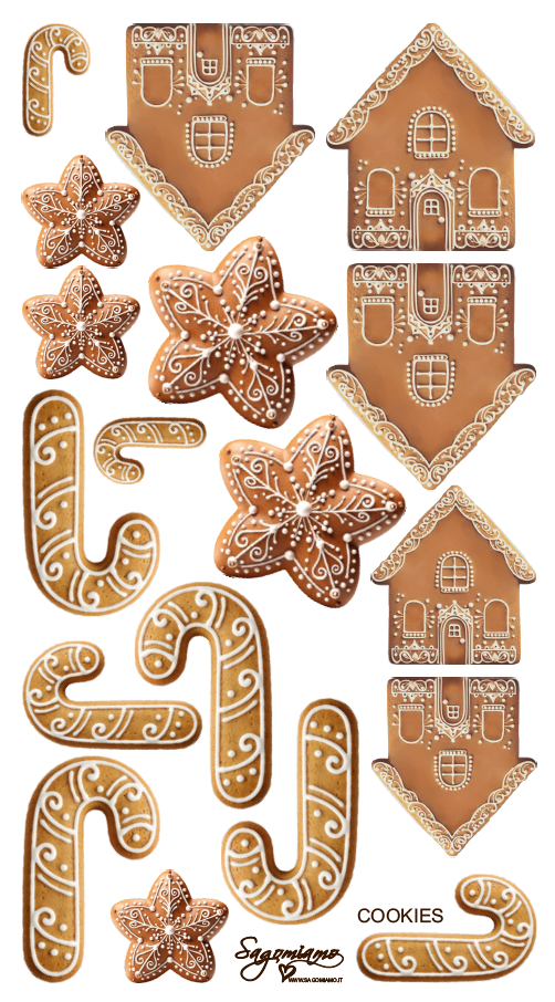 Il Filo di Arianna Cookies PAN 04 patch stoffa 25x45 cm biscotti