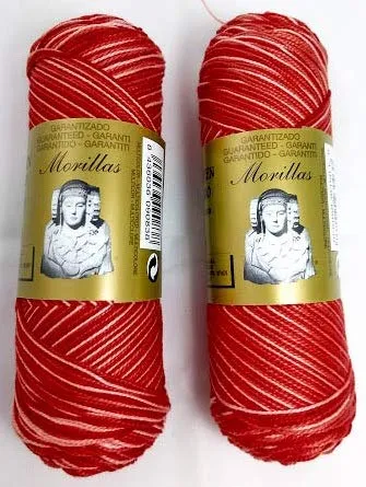 Morillas Zepelines Ne 8/2 cotone perlato arancione 27 2x75 g multicolore