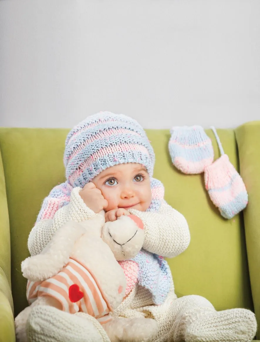 Rosarios4 58 Baby Dot schema set neonato maglia