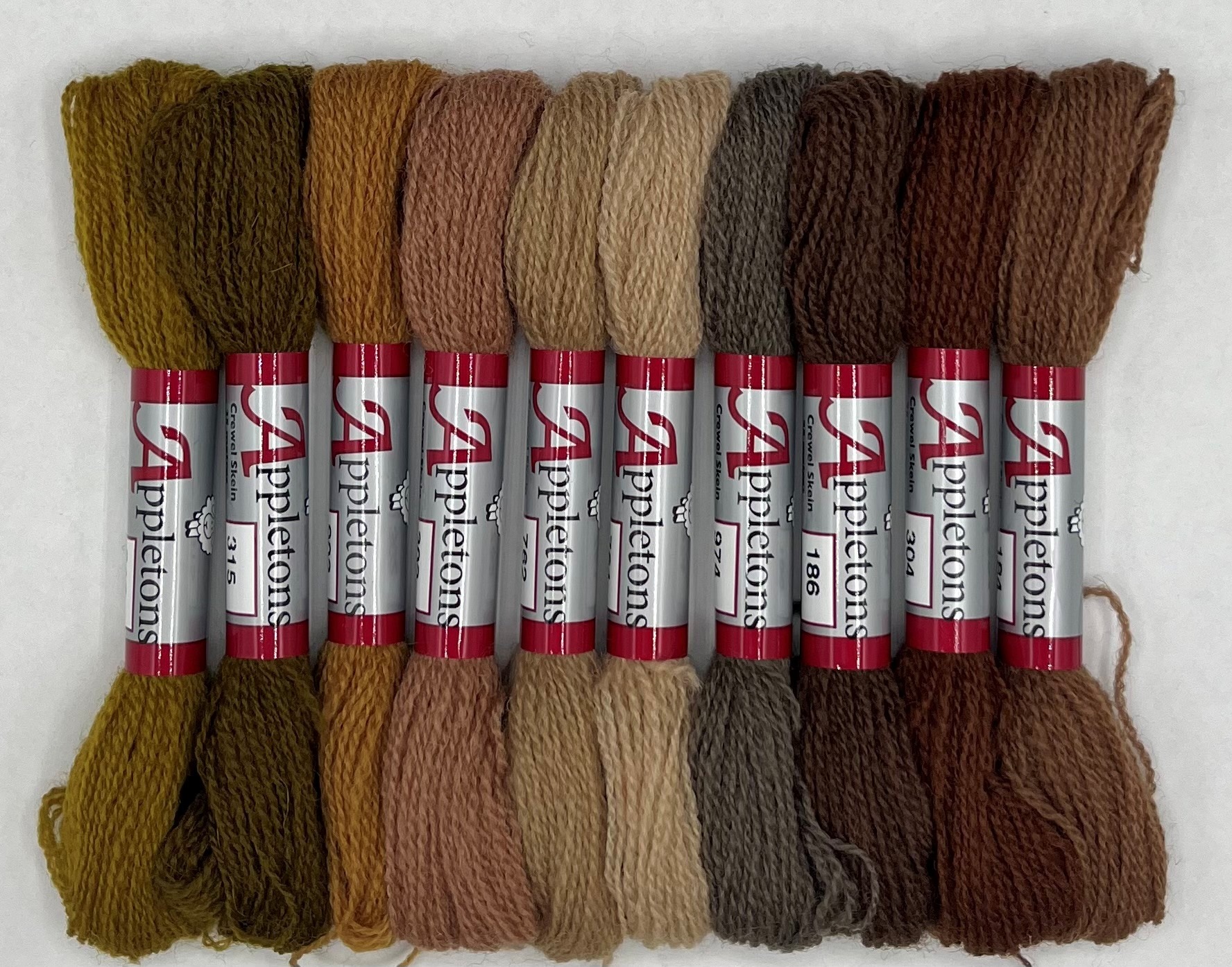 Appleton Earth Crewel Colour Range filo ricamo assortimento terra
