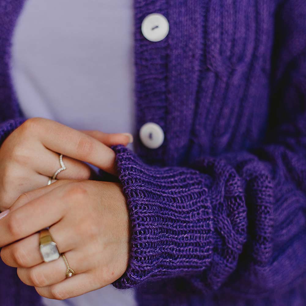 Pascuali Yolda Cardigan schema maglia PDF trecce oversize